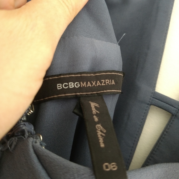 BCBG Navy Blue Prom Dress - Picture 5 of 8